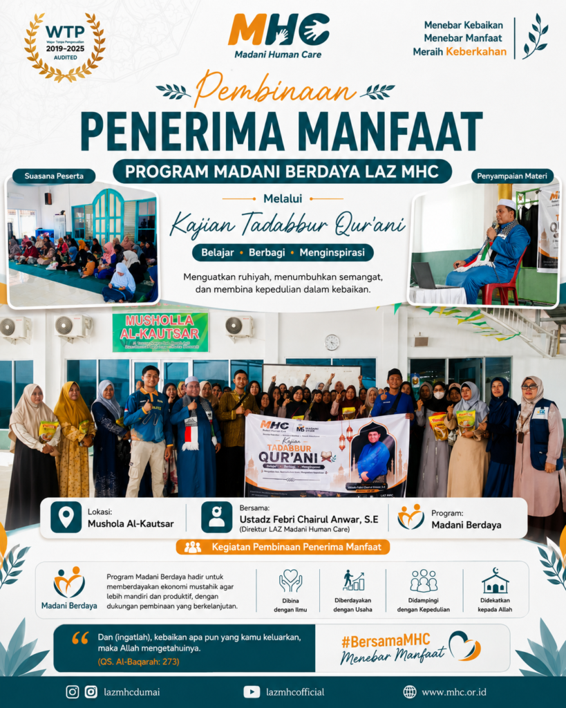 LAZ MHC Gelar Kajian Tadabbur Qur’ani untuk Perkuat Pembinaan Penerima Manfaat