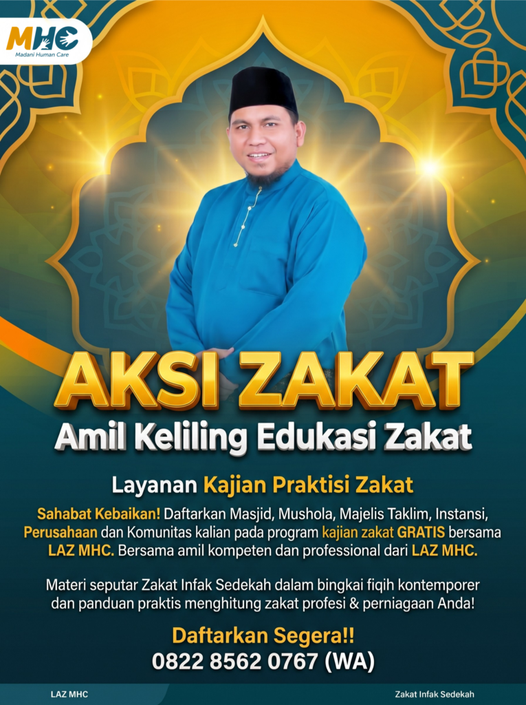 LAZ MHC menghadirkan solusi lewat program AKSI ZAKAT (Amil Keliling Edukasi Zakat)! ✨